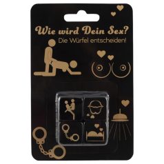 Erotische Würfel-Set - Schwarz (4 Stk.)