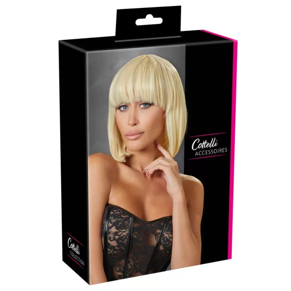 Cottelli - mittellange Bob-Perücke mit Pony (blond)