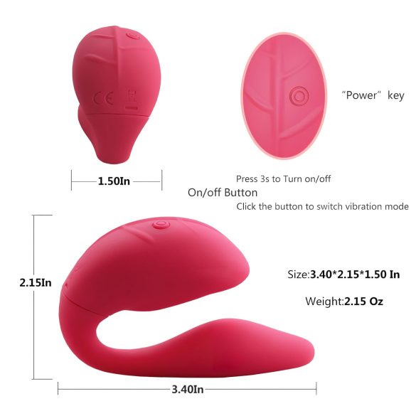 Cotoxo Cupid 2 - Fernbedienbarer Paarvibrator (Rot)