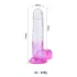 Sunfo - Saugnapf-Dildo mit Hoden - 22cm (transparent-lila)