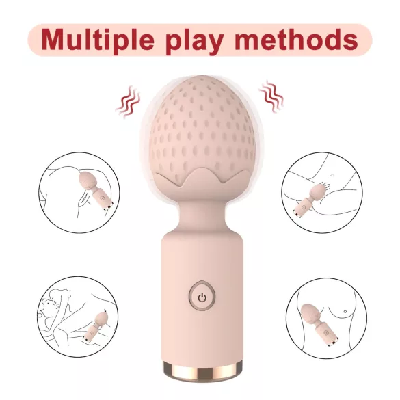 Sunfo Strawberry - wasserdichter Mini-Massagevibrator (pink)