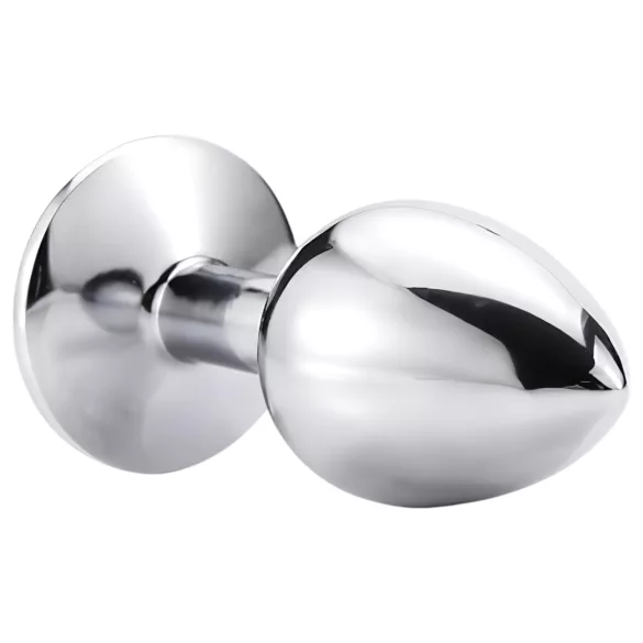 Sunfo - Metall Analplug mit lila Stein (Silber)
