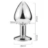 Sunfo - Metall Analplug mit lila Stein (Silber)