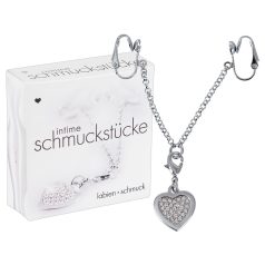 Strassherz Intimschmuck (silber)