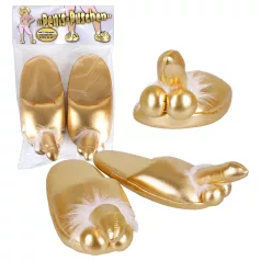 Penis-Pantoffeln (gold)
