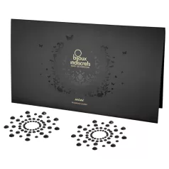 Schimmernde Diamant-Nippelsticker (schwarz)