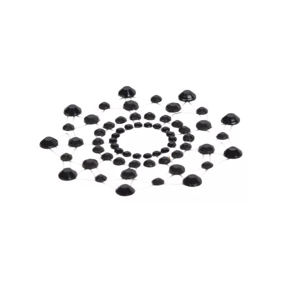Schimmernde Diamant-Nippelsticker (schwarz)