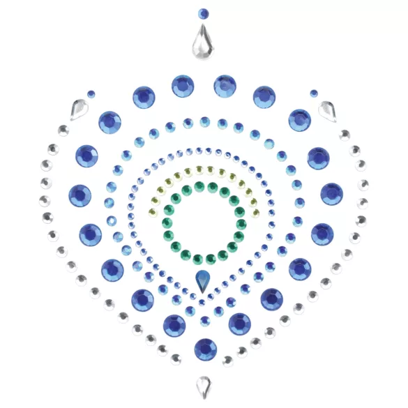 Funkelnde Diamanten Intimschmuck Set - 3-teilig (Blau)