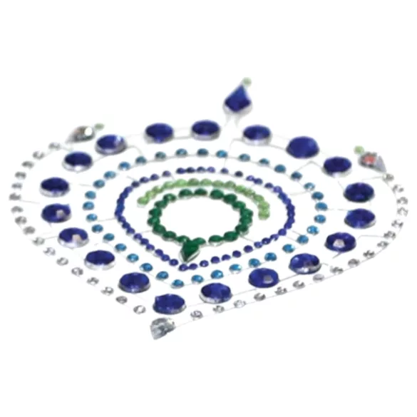 Funkelnde Diamanten Intimschmuck Set - 3-teilig (Blau)
