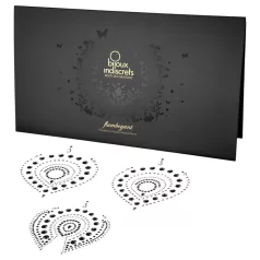 Schimmernde Diamanten Intimschmuck-Set - 3-teilig (schwarz)
