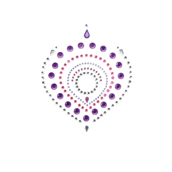 Set aus funkelnden Diamanten als Intimschmuck - 3-teilig (pink-lila)