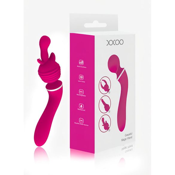 Lonely 2in1 - Massager & G-Punkt Vibrator 3 Aufsätzen (Pink)
