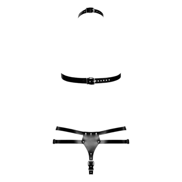 ZADO - Leder-Set mit Strap-On Unterwäsche (schwarz)