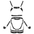 ZADO - mehrteiliges Leder-Harness-Set mit Fessel - schwarz (S-M)