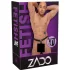 ZADO - Leder Tanga mit Dildo, 3 Penisringen