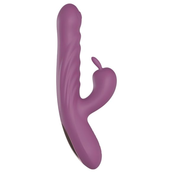Lustiger Hase - Wiederaufladbarer Rabbit-Vibrator mit Stoßfunktion (Lila)