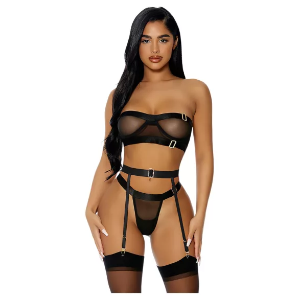 JSY 052 - erotisches Dessous-Set (schwarz)
