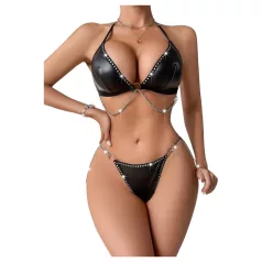 JSY 057 - erotisches Dessous-Set - schwarz (L-XL)