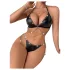 JSY 057 - erotisches Dessous-Set - schwarz (L-XL)