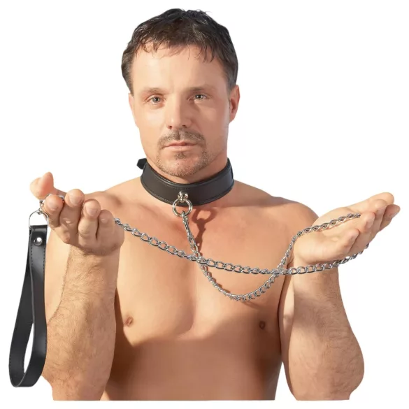 ZADO - Metall-BDSM-Leine für Halsband (silber)