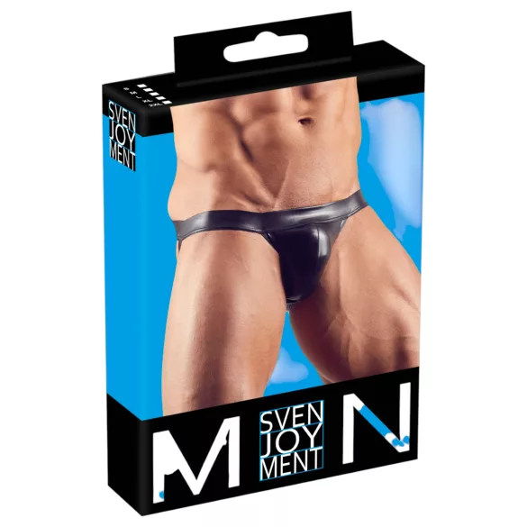 Glänzender Minimal-Slip für Herren (schwarz) - L