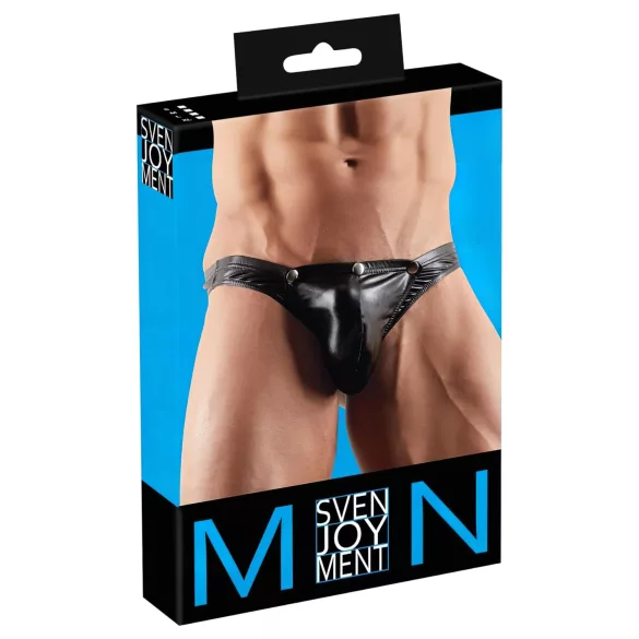 Svenjoyment - Abknöpfbarer String für Männer (schwarz) - L