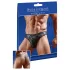 Svenjoyment - Glänzender Herren-String mit transparentem Einsatz (schwarz)