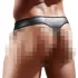Svenjoyment - Glänzender Herren-String mit transparentem Einsatz (schwarz)