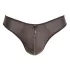 Svenjoyment - glänzender Herren-String mit Strass-Reißverschluss (schwarz) - 2XL