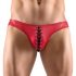 Svenjoyment - Schwarze Herren-Unterhose mit Schnürung (Rot)