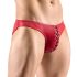 Svenjoyment - Schwarze Herren-Unterhose mit Schnürung (Rot)