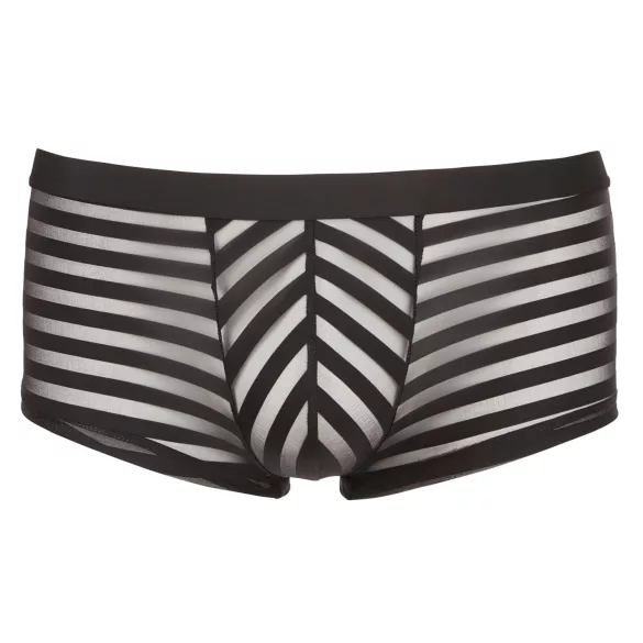 Svenjoyment - Transparente, gestreifte Boxershorts (schwarz) - XXL
