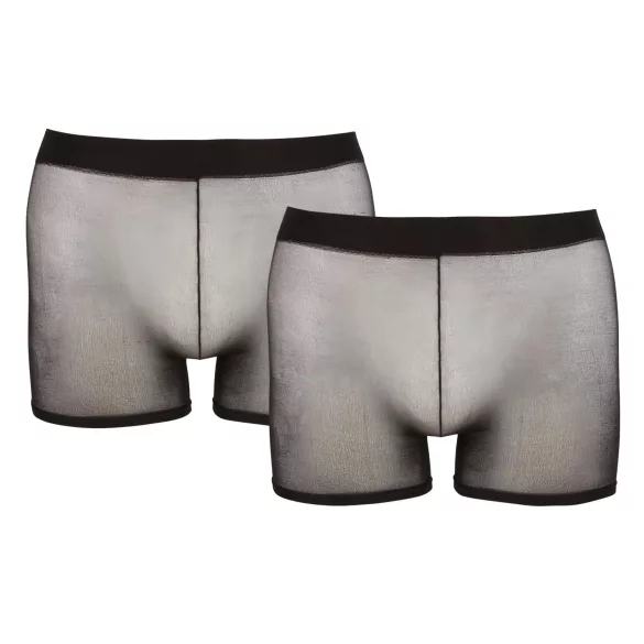 Svenjoyment - 2-teiliges schwarzes transparentes Boxershort-Set (S-L)