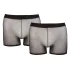 Svenjoyment - 2-teiliges schwarzes transparentes Boxershort-Set (S-L)