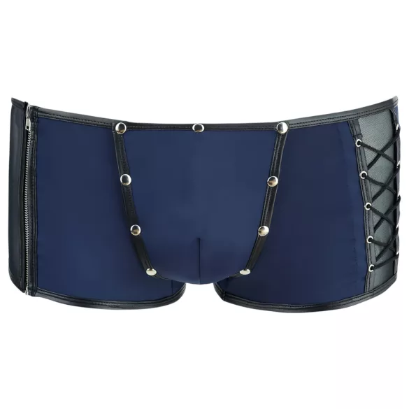 NEK - Schwarze Schnürnetz-Boxershorts (Blau) - L