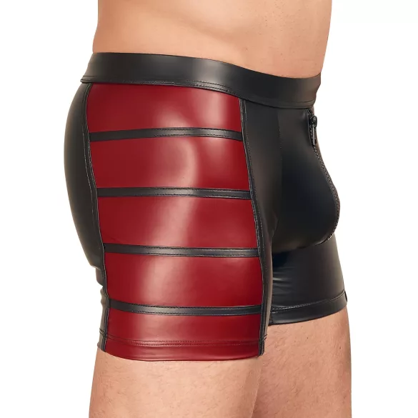 NEK - schwarze Reißverschluss-Boxer mit rotem Seiteneinsatz - 2XL