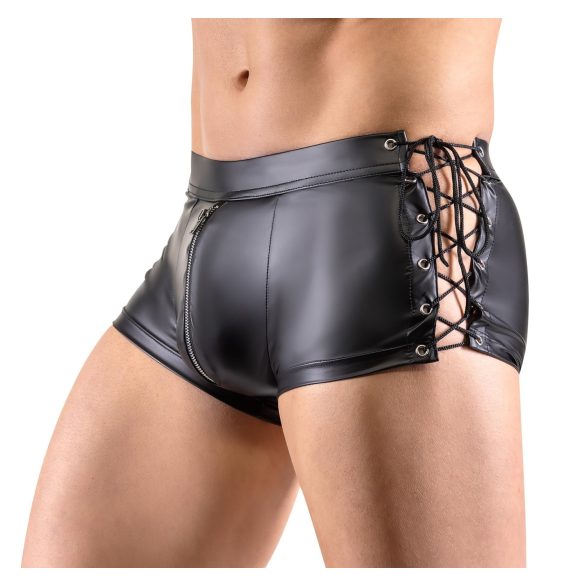 Svenjoyment - Matt-Boxershorts mit seitlicher Schnürung (Schwarz)