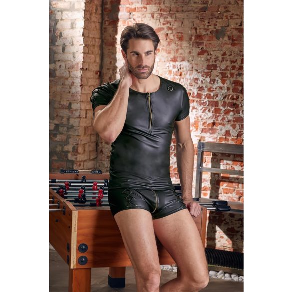 NEK - Mattes Herren-Shirt mit kurzen Ärmeln (schwarz)