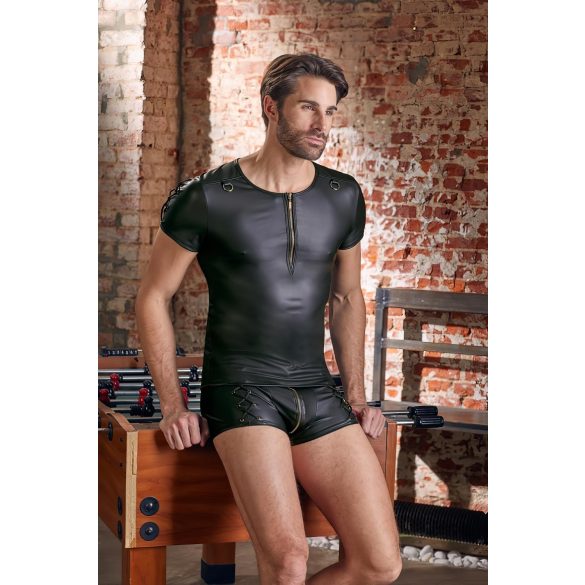 NEK - Mattes Herren-Shirt mit kurzen Ärmeln (schwarz) - 2XL