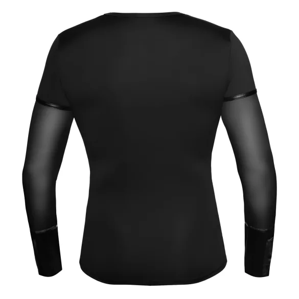 NEK - Langarmshirt mit Kreuzträger für Herren (schwarz) - L