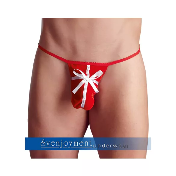 Geschenk Weihnachts-String in Rot für Männer (S-L)