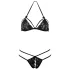 Cottelli - Offenes Spitzen-Set (schwarz) - XL
