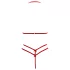Cottelli - offenes Spitzen-BH-Set (rot)