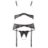 Abierta Fina - Perlenverziertes Spitzen-Dessous-Set - M