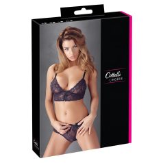 Cottelli - Blumiges Spitzen-BH-Set (lila) - M