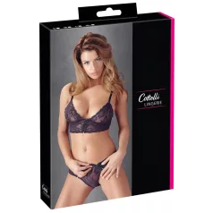 Cottelli - Blumiges Spitzen-BH-Set (lila) - M