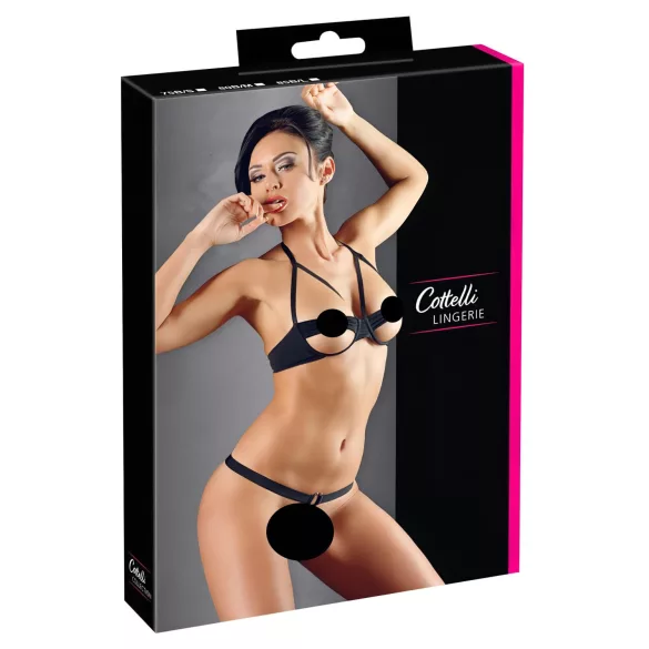 Cottelli - Metallring-BH-Set (schwarz) - 85B/L