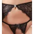 Abierta Fina - Glanzende Spitzenzauber - BH-Set (Schwarz) - XL