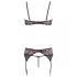 Abierta Fina - Glanzende Spitzenzauber - BH-Set (Schwarz) - XL