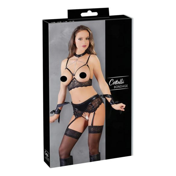 Cottelli Bondage - Spitzenunterwäsche-Set (5-teilig) - XL
